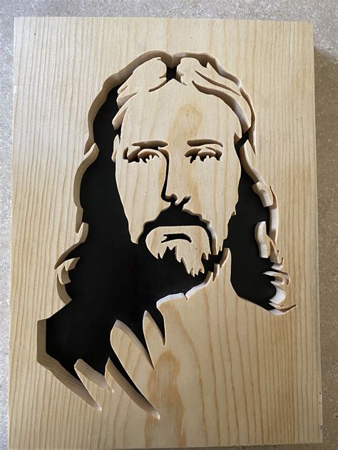 Pin by marie pascale on Intarsia | Pyrography art, Jesus drawings, Art ...