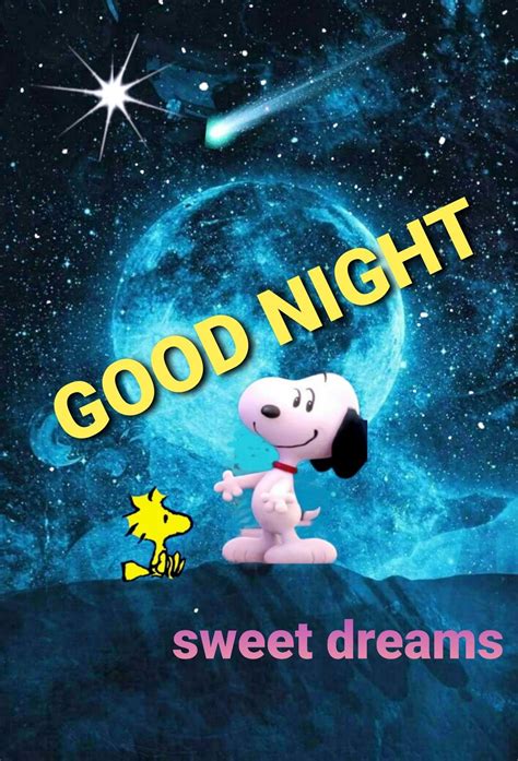 スヌーピー(good-night) | Goodnight snoopy, Good night sweet dreams, Good ...