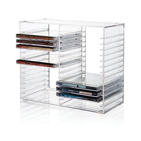 Stackable Clear Plastic CD Holder - holds 30 standard CD jewel cases - Walmart.com