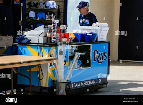 Tampa Bay Rays Souvenir Merchandise Vendor at Spring Training Stock Photo - Alamy