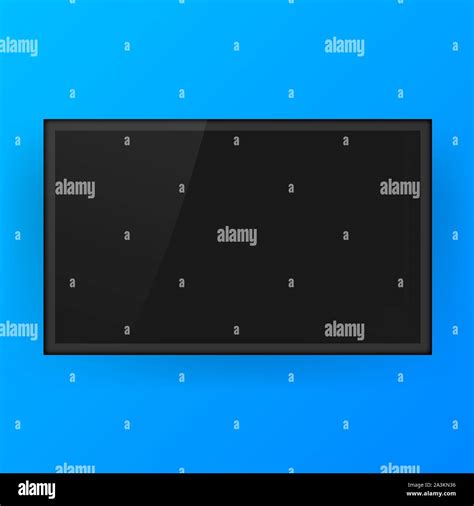 TV, modern blank screen. Lcd tv screen. Vector illustration Stock ...