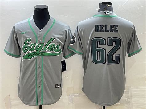 Men's Philadelphia Eagles #62 Jason Kelce White With Patch Cool Base ...