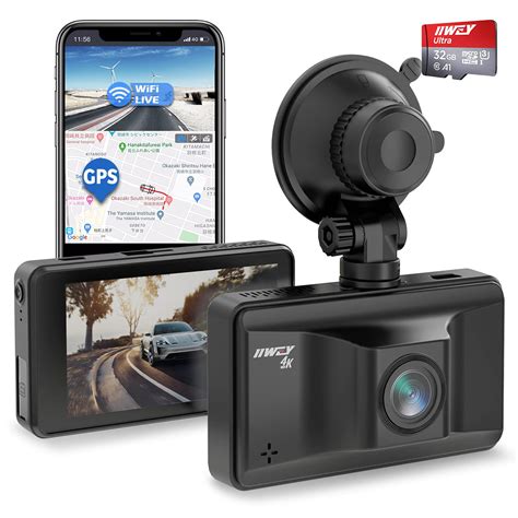 Buy iiwey Dash Cam Front WiFi, 4K GPS Dash Cam with Speed Showing, Dash ...