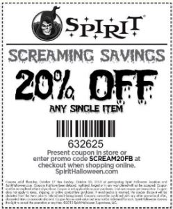 Spirit Halloween: 20% Off Any Single Item!! - The Coupon Challenge