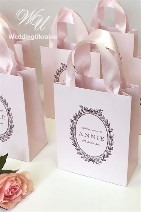 25 elegant bridal party gift bags - personalized bridesmaids, maid | Bridal party gift bag ...