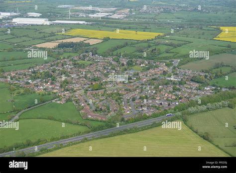 An aerial view of the Northamptonshire village of Kilsby Stock Photo - Alamy