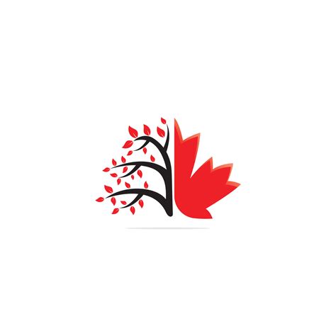 Maple leaf and tree logo design. Symbol of Canada country and nature ...