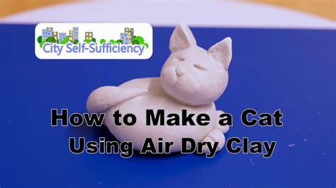 How to Make a Simple Cat Using Air Dry Clay - YouTube