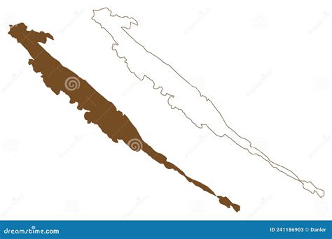 Kornati Island Republic of Croatia Map Vector Illustration, Scribble Sketch Kornati Map Stock ...