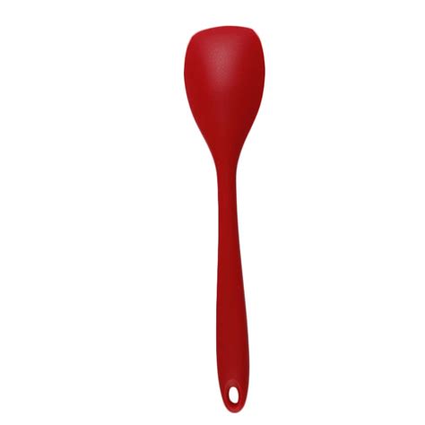 Large Silicone With Stainless Steel Core Spoon All Purpose Silicone Heat Resistant Spoon Spatula ...