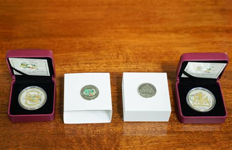 President Ali receives 50th Republic Anniversary commemorative coins - News Room Guyana