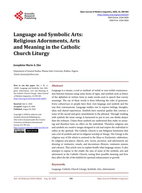 (PDF) Language and Symbolic Arts: Religious Adornments, Arts and ...