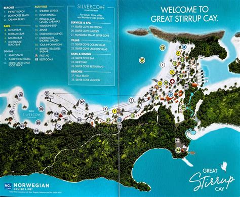 Great Stirrup Cay, Norwegian Cruise Line Private Island Menus, Info, Tendering Advice, & Map ...