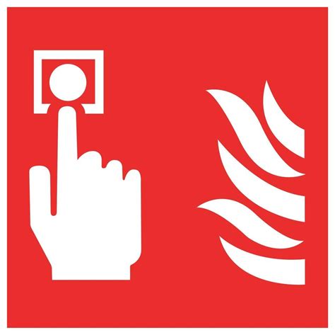 Fire Alarm Call Point Symbol Sign Isolate On White Background,Vector ...