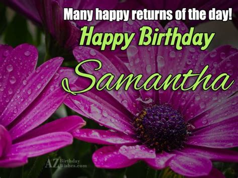 Happy Birthday Samantha - AZBirthdayWishes.com