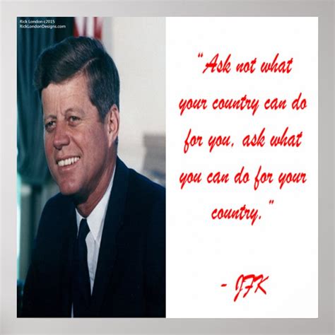 JFK & Ask Not Quote Poster | Zazzle