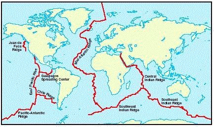 Mid ocean ridges | Mid-ocean ridge, Pangea, Earth map