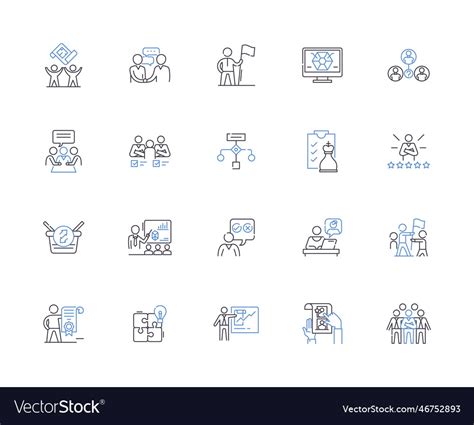 Project outline icons collection Royalty Free Vector Image