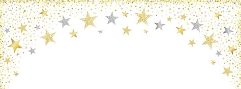 Premium Vector | Christmas horizontal blank for greeting card with falling glittering stars and ...