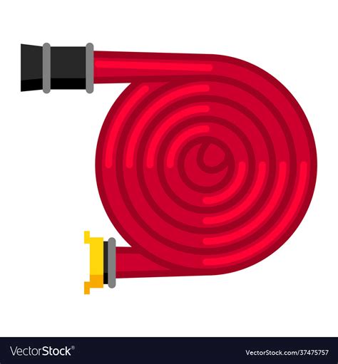 Fire hose firefighting item Royalty Free Vector Image