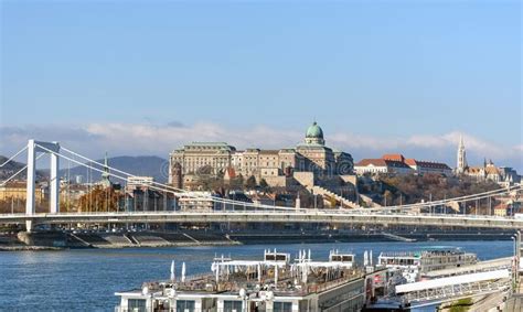 Buda Castle on Castle Hill Above Danube River in Budapest, Hungary ...