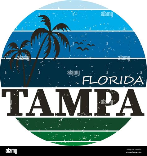 Tampa city travel destination. vector shirt logo Stock Vector Image ...