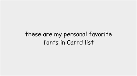 personal favorite carrd fonts (1) - YouTube