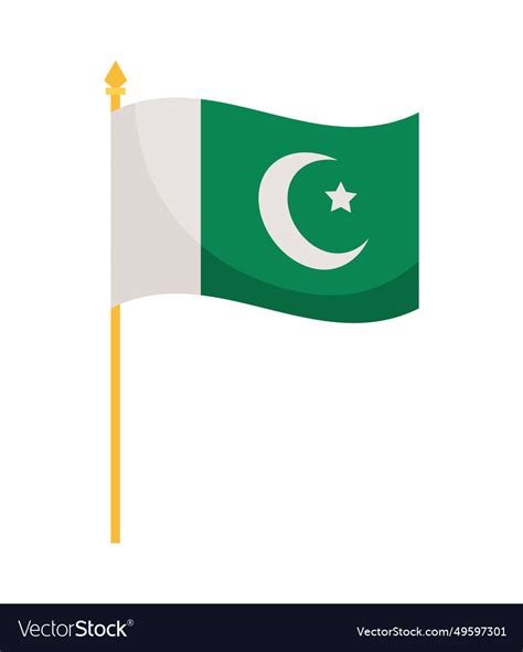 Pakistan flag design Royalty Free Vector Image