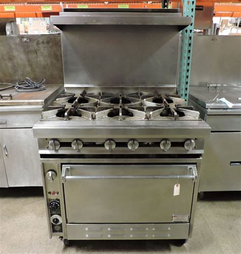 Jade Range JTRH-6-36C Commercial 6 Open Burner Range w/ Convection Oven ...