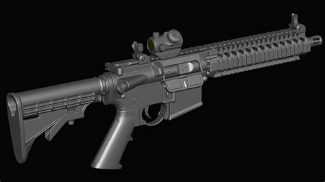 AR-15 Rifle (WIP) — polycount