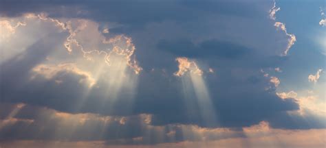 idyllic, dramatic sky, sunbeam, crepuscular rays, clouds, no people ...