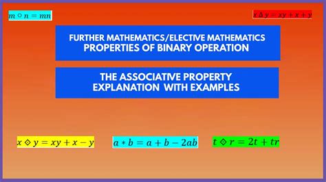 Properties of Binary Operation - The Associative Property(explanation with examples) - YouTube