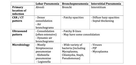 Bronchopneumonia Vs Lobar Pneumonia