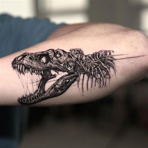 T-Rex Skull Tattoo - Best Tattoo Ideas Gallery | Dinosaur tattoos, Skeleton tattoos, T rex tattoo