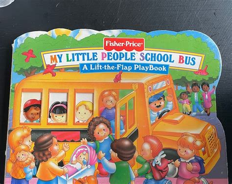 Fisher Price My Little People School Bus Lift A-flap Playbook/ - Etsy