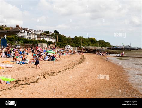 The beach at Leigh-On Sea Essex England United Kingdom Europe Stock ...