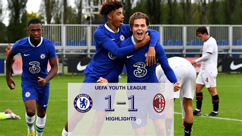 Chelsea U19 1-1 AC Milan | UEFA Youth League Highlights | Video ...