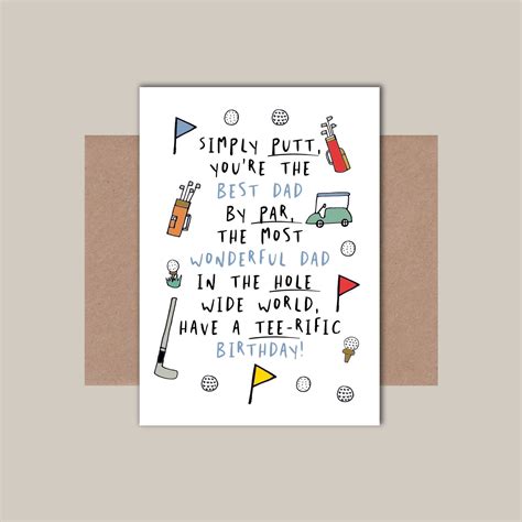 Funny Dad Golf Birthday Card - Etsy UK