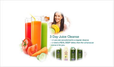 Get 3 day juice cleanses with a fresh fruit and green vegetable juice ...