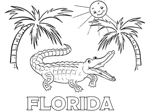 Alligator Coloring Page For Kids