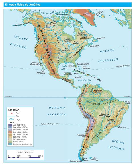 América | Mapa físico | 1460×1800px | Mapa de america, Mapa fisico, Hidrografia de america