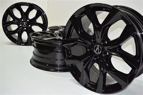 20” Acura MDX 2017-2023 Black OEM Wheels Rims 42800TYAA20 42800TYAA30 ...