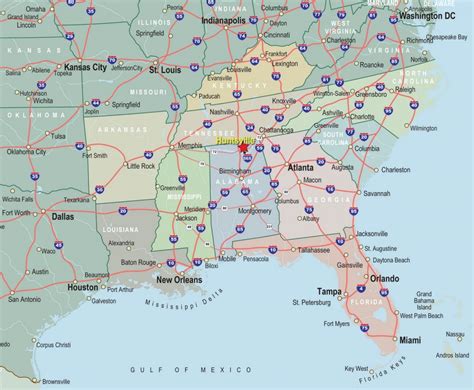 Road Map Of Georgia And Florida - Printable Maps