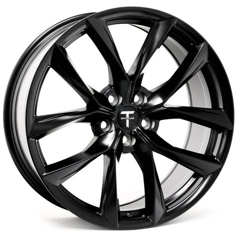 21" INCH TESLA SATIN BLACK MODEL Y STAGGERED WHEELS | Elite Custom Rims