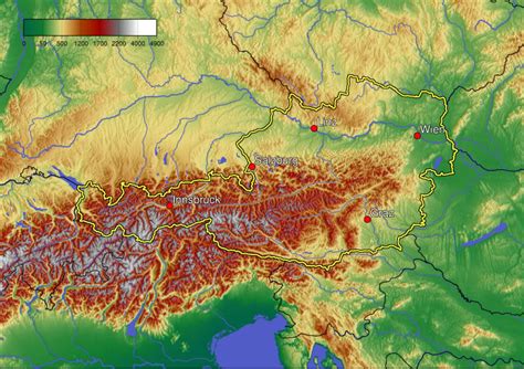 Austria Rivers Map