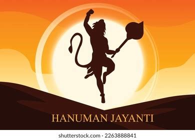 Hanuman Jayanti Poster Wallpaper Design Hindu Stock Vector (Royalty ...