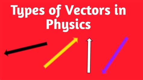 Types of Vectors in Physics with Examples | BZU Science