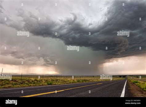 Thunderstorm with dark clouds and heavy rain Stock Photo - Alamy