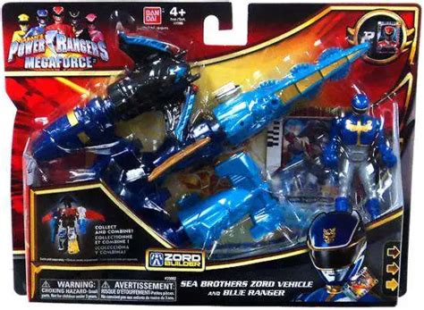 Power Rangers Megaforce Zord Builder Sea Brothers Zord Vehicle and Blue ...