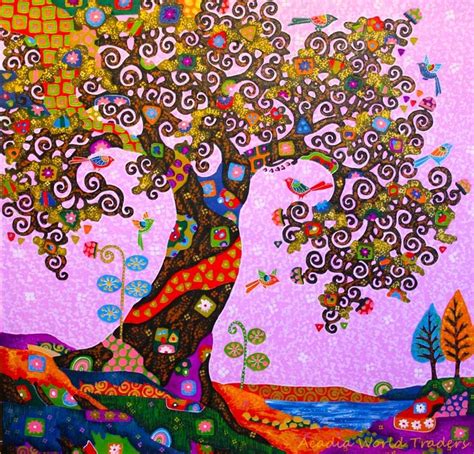 Abstract Tree of Life Painting acrylic on canvas Bali Wall art Original ...